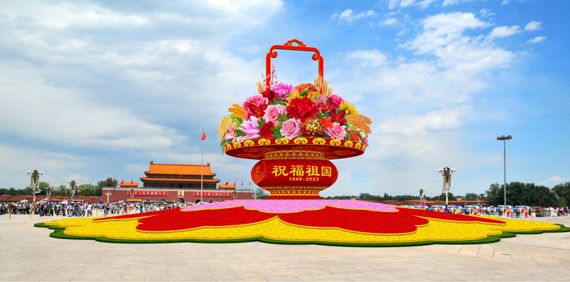 不朽情缘PLC助力国庆天安门花坛布置，为祖国华诞增添华彩！